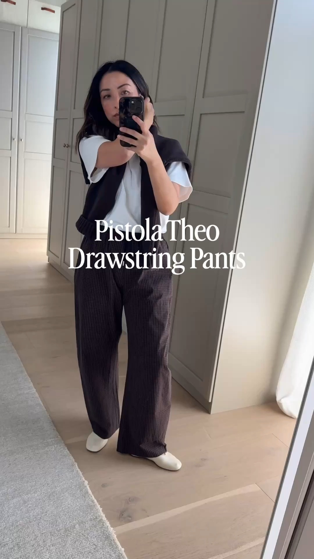 Pistola Theo pants in brown gingham. The most perfect transitional pant. still lightweight but in a rich fall color

Aritzia tee medium
Pistola pants xs
Gap sweater petite small
Reformation flats 5

#LTKPetite #LTKmomlife