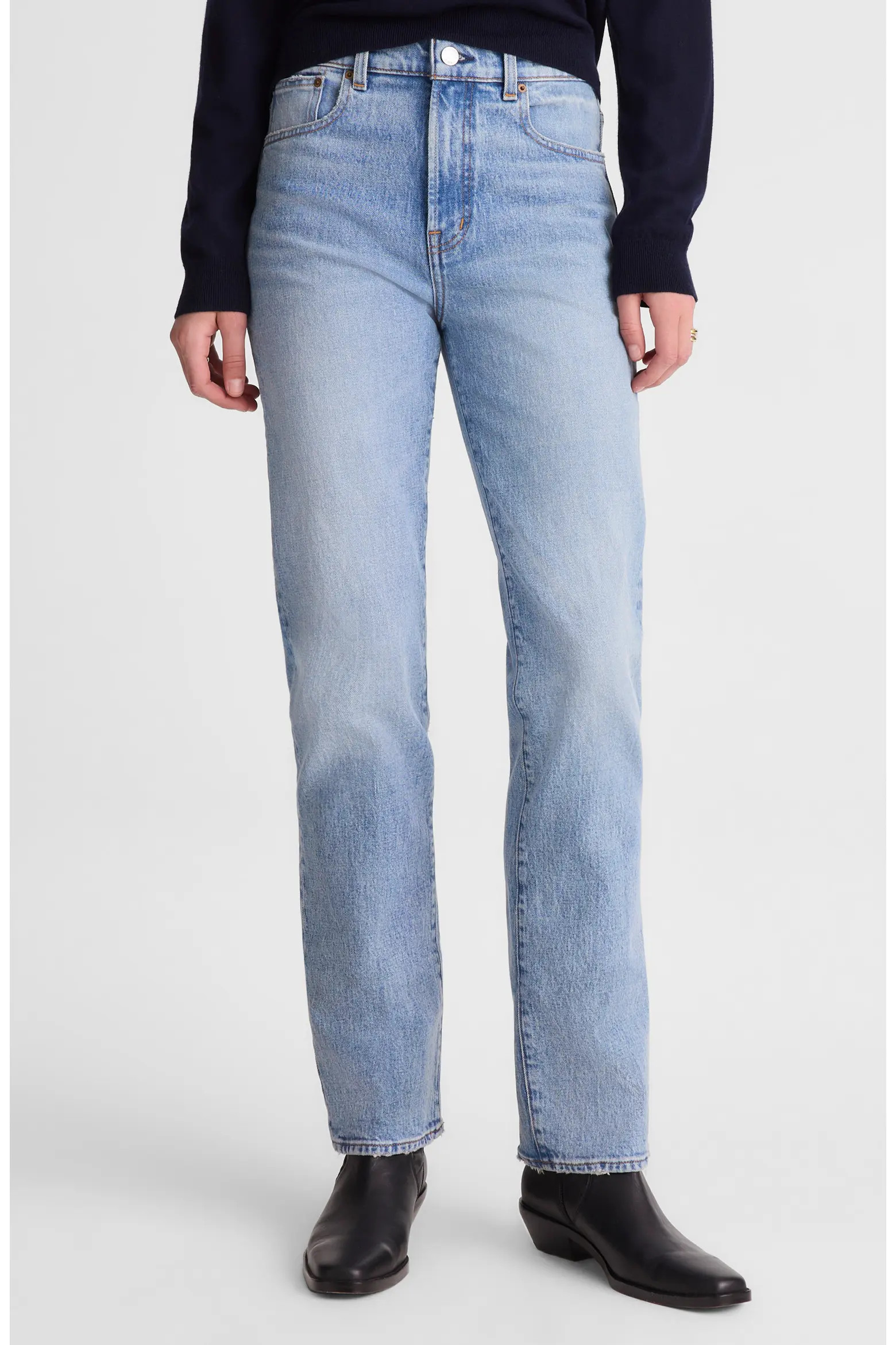 Madewell The Longline Straight Jeans (Women) | Nordstrom | Nordstrom