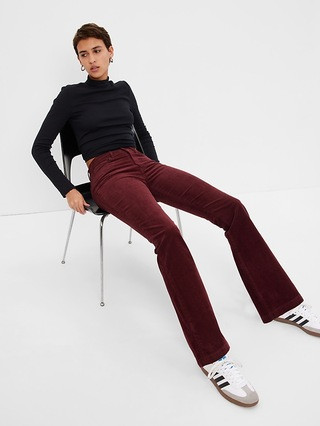 High Rise Corduroy '70s Flare Jeans with Washwell | Gap (US)