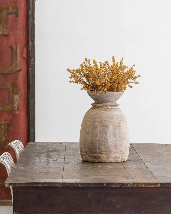 Large Vintage Wooden Vessel free Shipping | Etsy | Etsy (US)