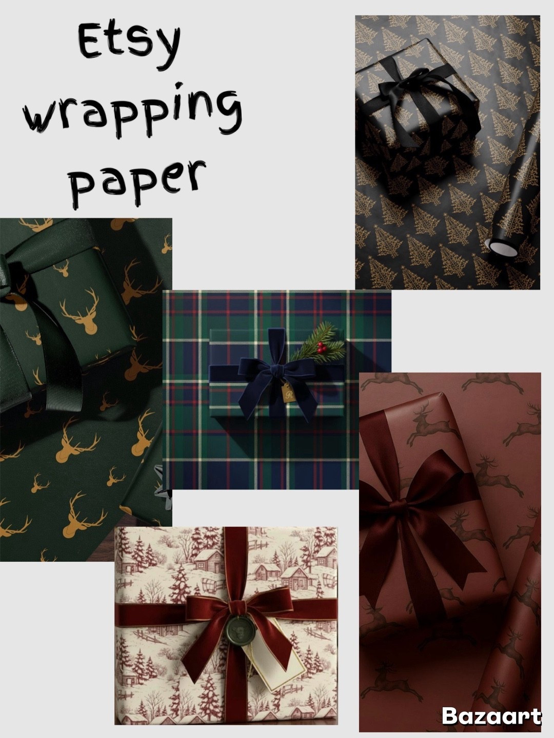 Etsy Christmas wrapping paper finds 😍 

#LTKFindsUnder50 #LTKHoliday #LTKSeasonal