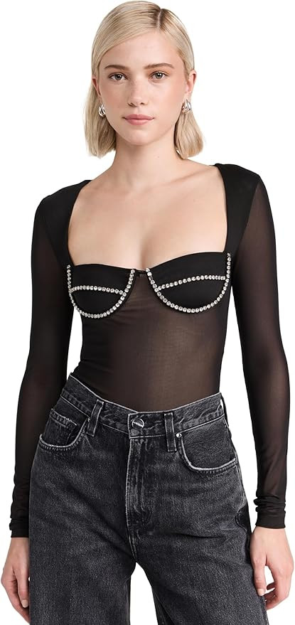 Bardot Women's Carter Diamante Thong Bodysuit | Amazon (US)