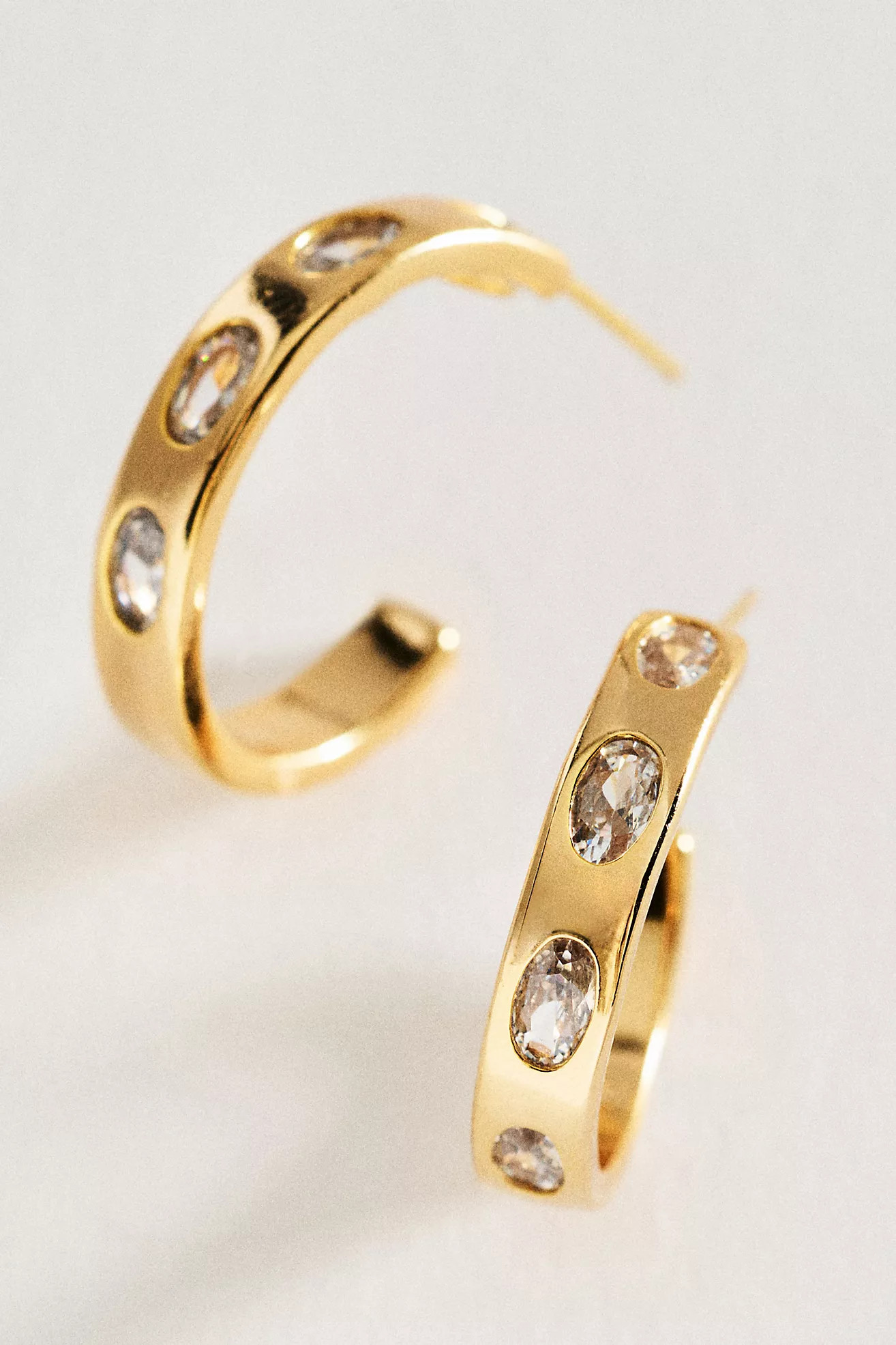 Pavé Embrace Hoop Earrings | Anthropologie (US)
