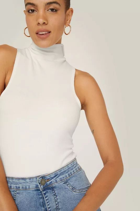 Recycled Ribbed Racerback Bodysuit | Nasty Gal (US)