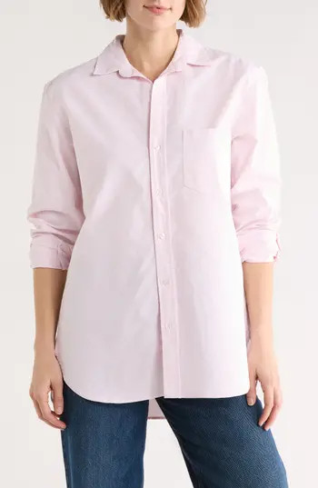 Frank & Eileen Relaxed Fit Cotton Button-Up Shirt in Light Pink at Nordstrom Rack, Size Xx-Small | Nordstrom Rack