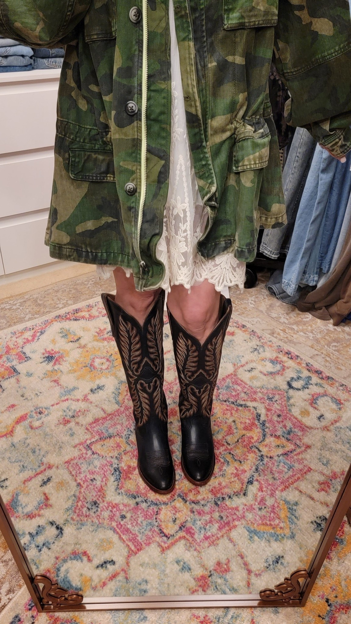 Boots are everything super comfortable & are tts. Dress /slip is a medium I could have sized to a small.
#countryconcertoutfit
#westernboots

#LTKShoeCrush #LTKFestival #LTKStyleTip