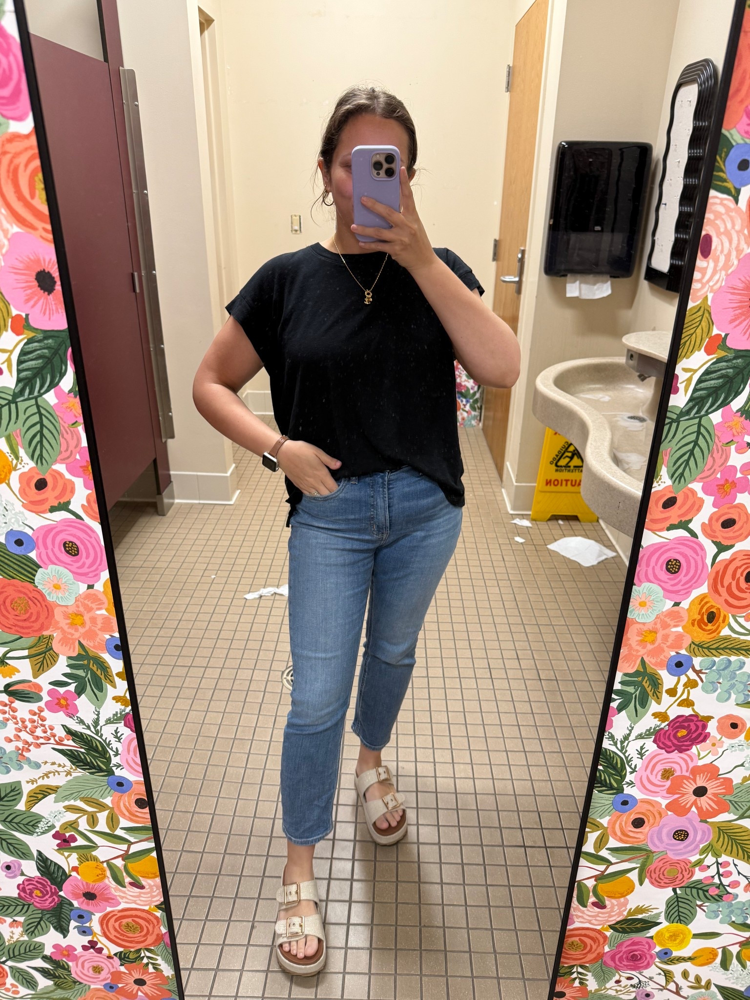 Casual Wednesday teacher OOTD! 

Slim jeans, basic tee, spring sandals

#LTKMidsize #LTKStyleTip #LTKFindsUnder50