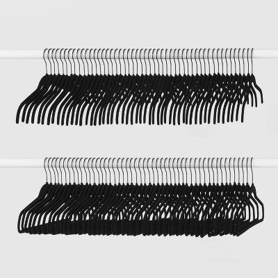 100pk Combo Pack Suit/Shirt Flocked Hangers - Brightroom™ | Target