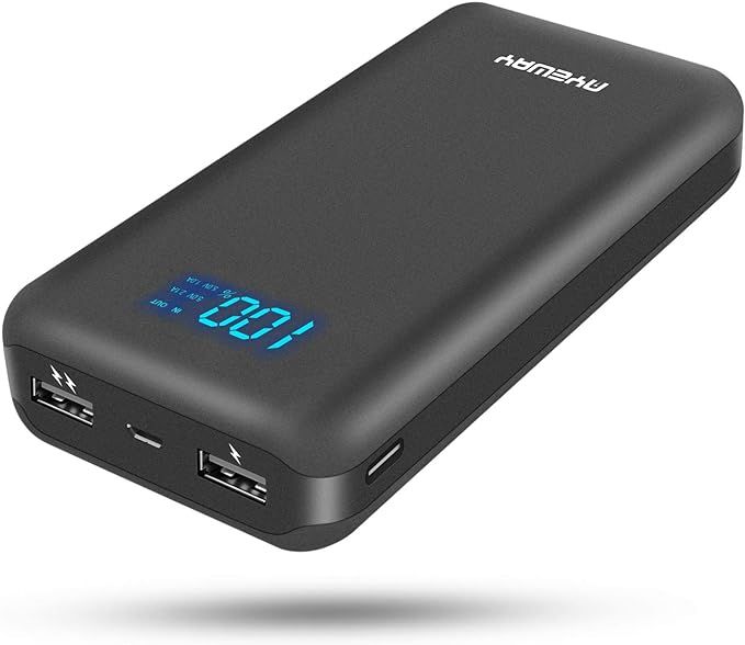 Ayeway Battery Pack 5V 26800mAh Portable Charger Power Bank with Dual outlets & LCD Display,Exter... | Amazon (US)