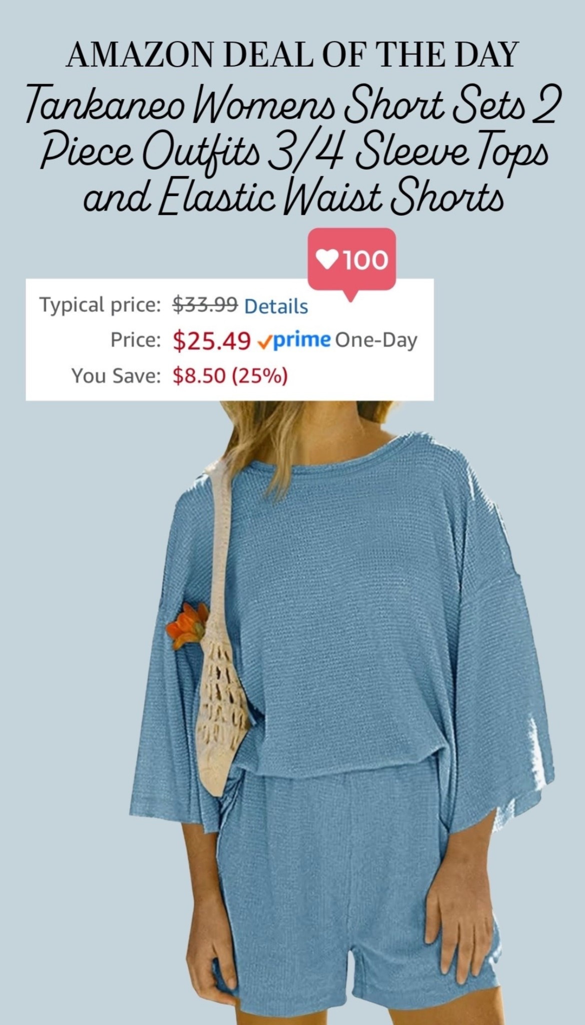 🔔 Amazon Deal of the Day: Tankaneo Womens Short Sets 2 Piece Outfits 3/4 Sleeve Tops and Elastic Waist Shorts!!!! 🔔

Ordering a size medium for me :)

Amazon sets, Amazon finds, Amazon style, Amazon fashion, Amazon deals, Amazon sales, trending sets, shorts sets, 3/4 sleeve sets, blue sets, sweater sets, deal of the day

#LTKStyleTip #LTKSaleAlert #LTKFindsUnder50