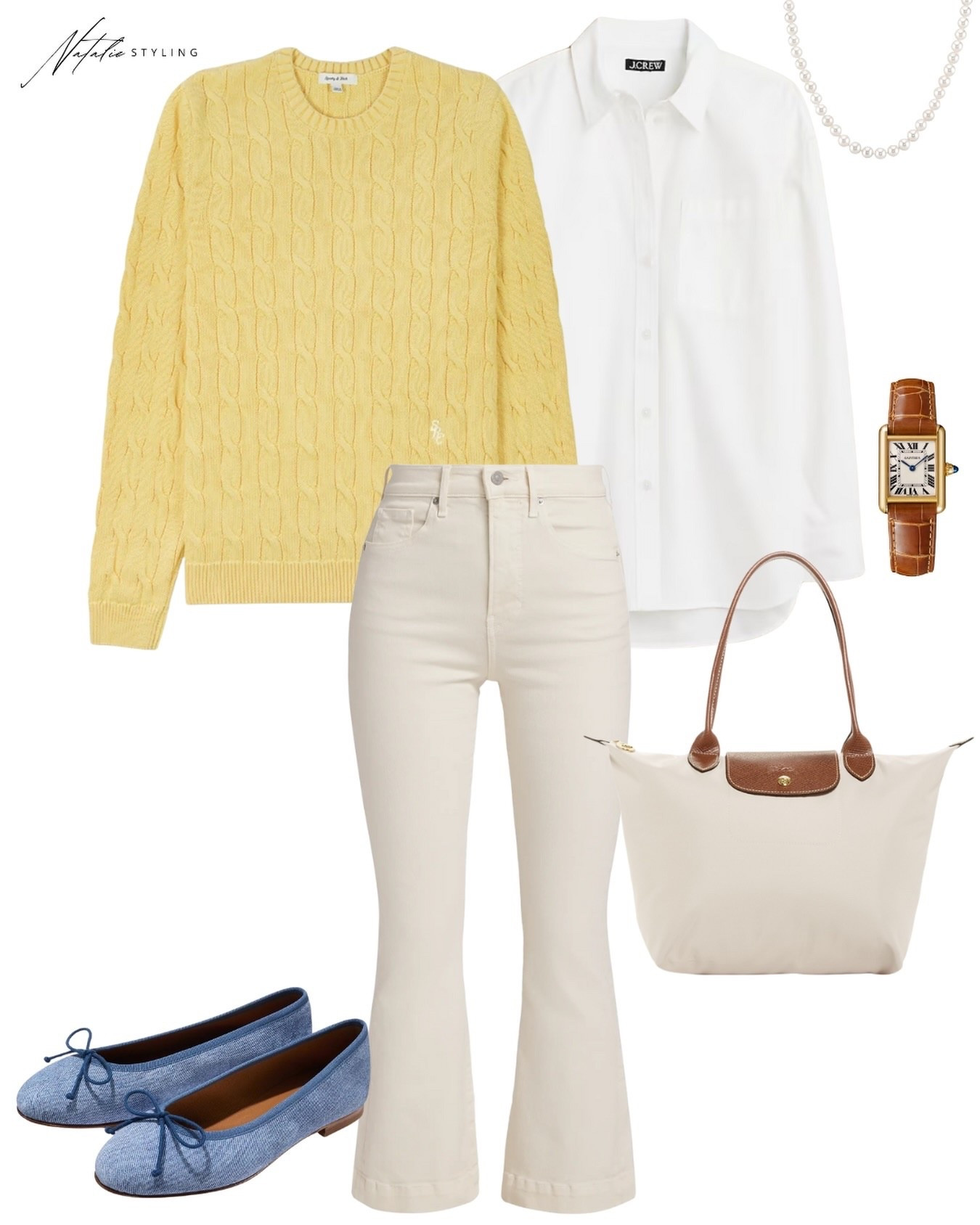 Easy Living🌻

A buttery yellow knit layered over crisp white, paired with creamy flares for an effortlessly polished feel. Finished with classic accessories and ballet flats for that quiet luxury, daytime chic moment. Perfect for brunch, errands, casual meetings, or a polished travel day.

#wardrobeinspo #personalstyling #wardrobestyling #outfitinspo #outfitideas

#LTKSeasonal #LTKTall #LTKPetite