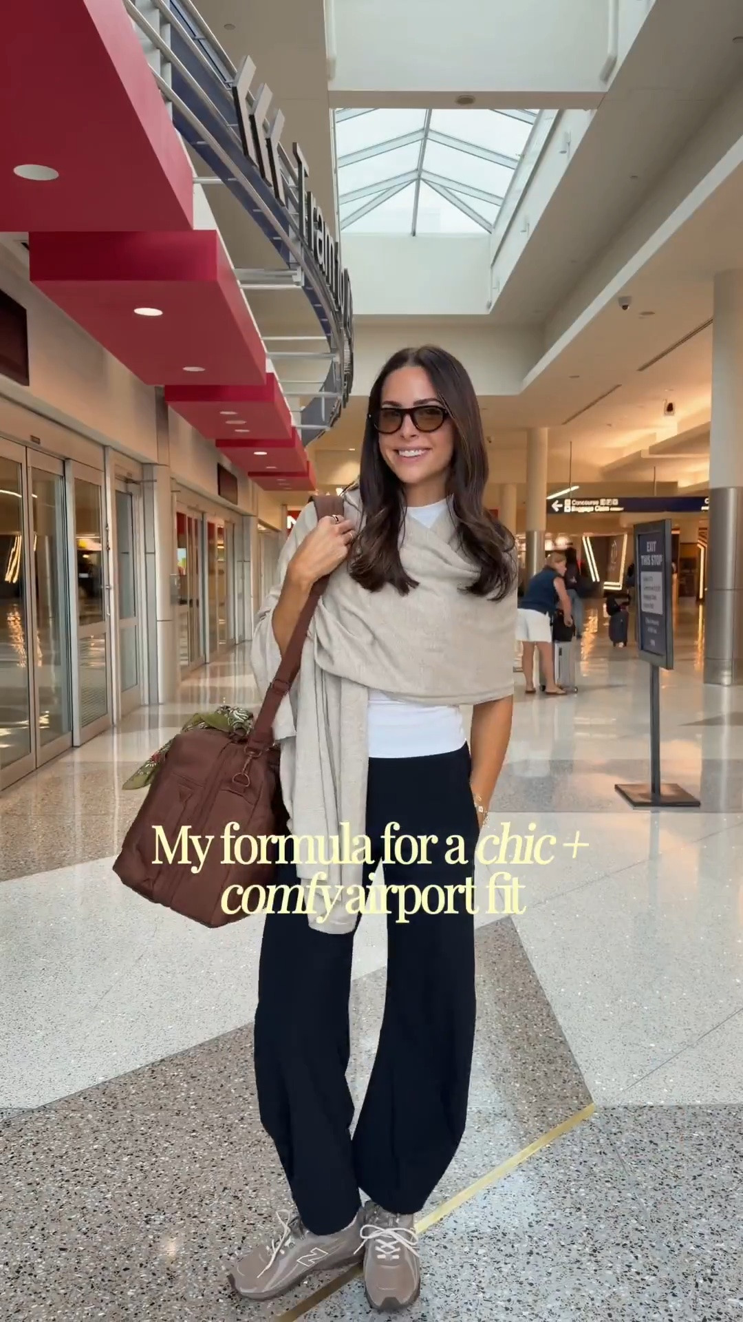 This best selling organic cotton wrap is the perfect layer to travel in and really versatile!! Pants are worth the splurge, but I’ll also link a look for less. I have the long length and I’m 5’7” (true to size, size S)!  

Sneakers: true to size, size up if between 
Tee: true to size (S) fav white tee!

#LTKTravel #LTKootd #LTKSeasonal