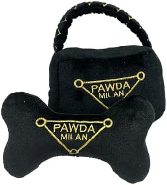 Pawda Milan Designer Plush Dog Toy Bone - Luxury Chew Toy for Stylish Pups | Amazon (US)