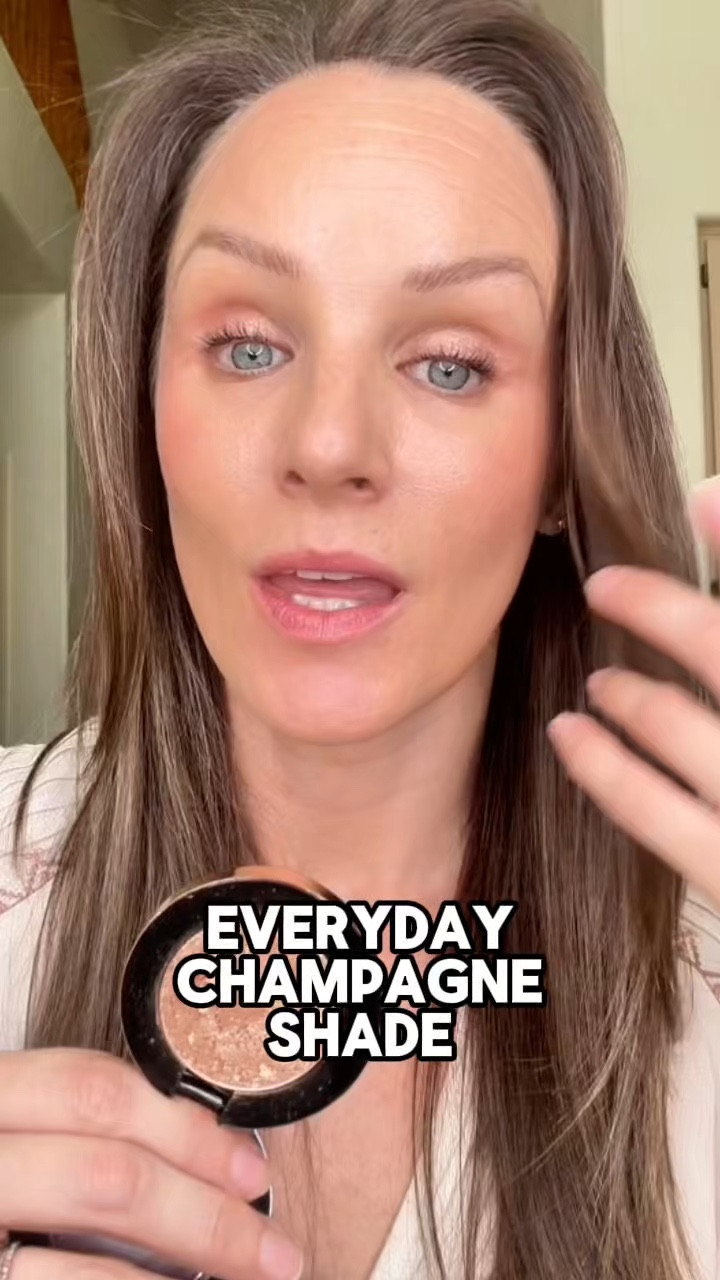 The shade Beam adds the prettiest champagne glow. Ultra creamy, no fallout, and stays bright all day. Makes my lashes pop instantly.

#makebeauty #multichromeeyeyeshadow #beautyover40 #eyeshadow

#LTKBeauty #LTKOver40