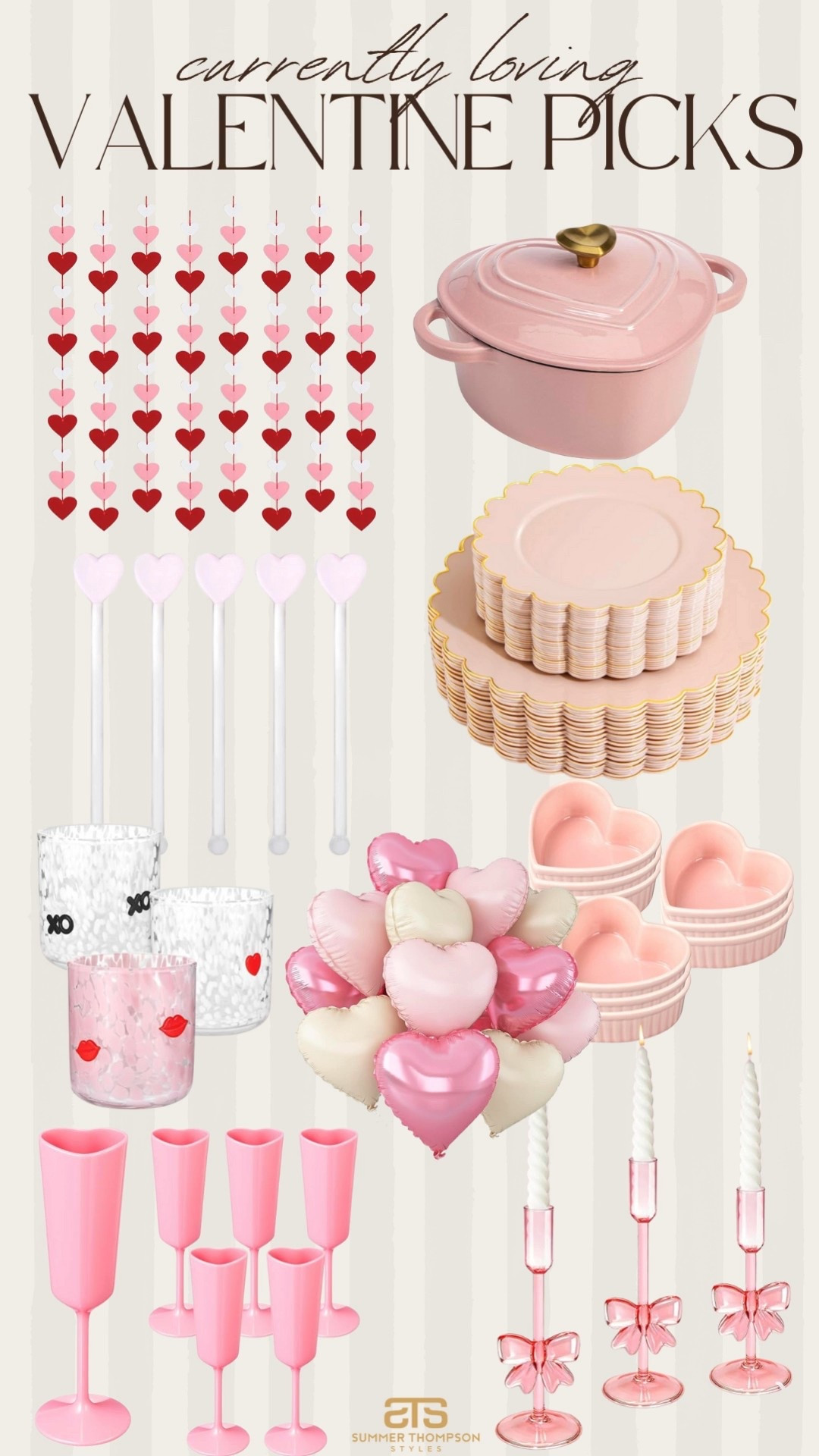 Last minute Valentine’s Day decor favorites! 

Valentine’s Day bows hearts balloons glasses acrylic stirrers disposable plates Dutch oven pink 

#LTKSeasonal #LTKHome