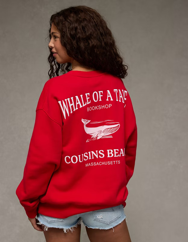 AE x The Summer I Turned Pretty Everyday Luxe Graphic Sweatshirt | American Eagle Outfitters (US & CA)