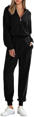 PRETTYGARDEN Women's 2 Piece Sweater Set Pullover Zip Up Sweatshirt Jogger Sweatpants Tracksuit C... | Amazon (US)