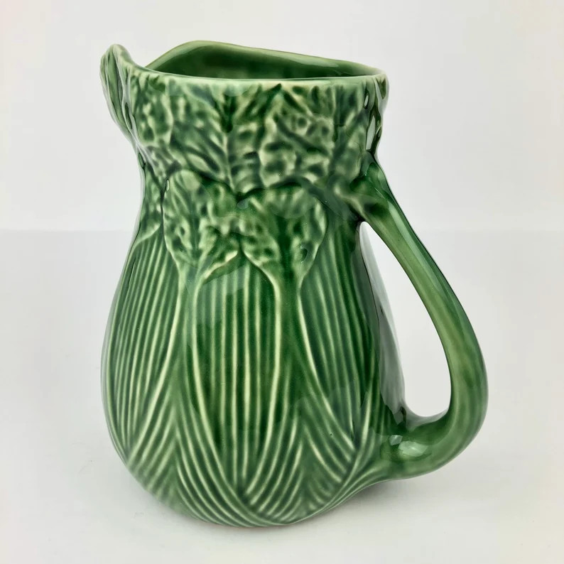 Bordallo Pinheiro Green Rabbit Pitcher / Easter Serving Purple Rabbit Pitcher/ Portuguese Majolic... | Etsy (US)