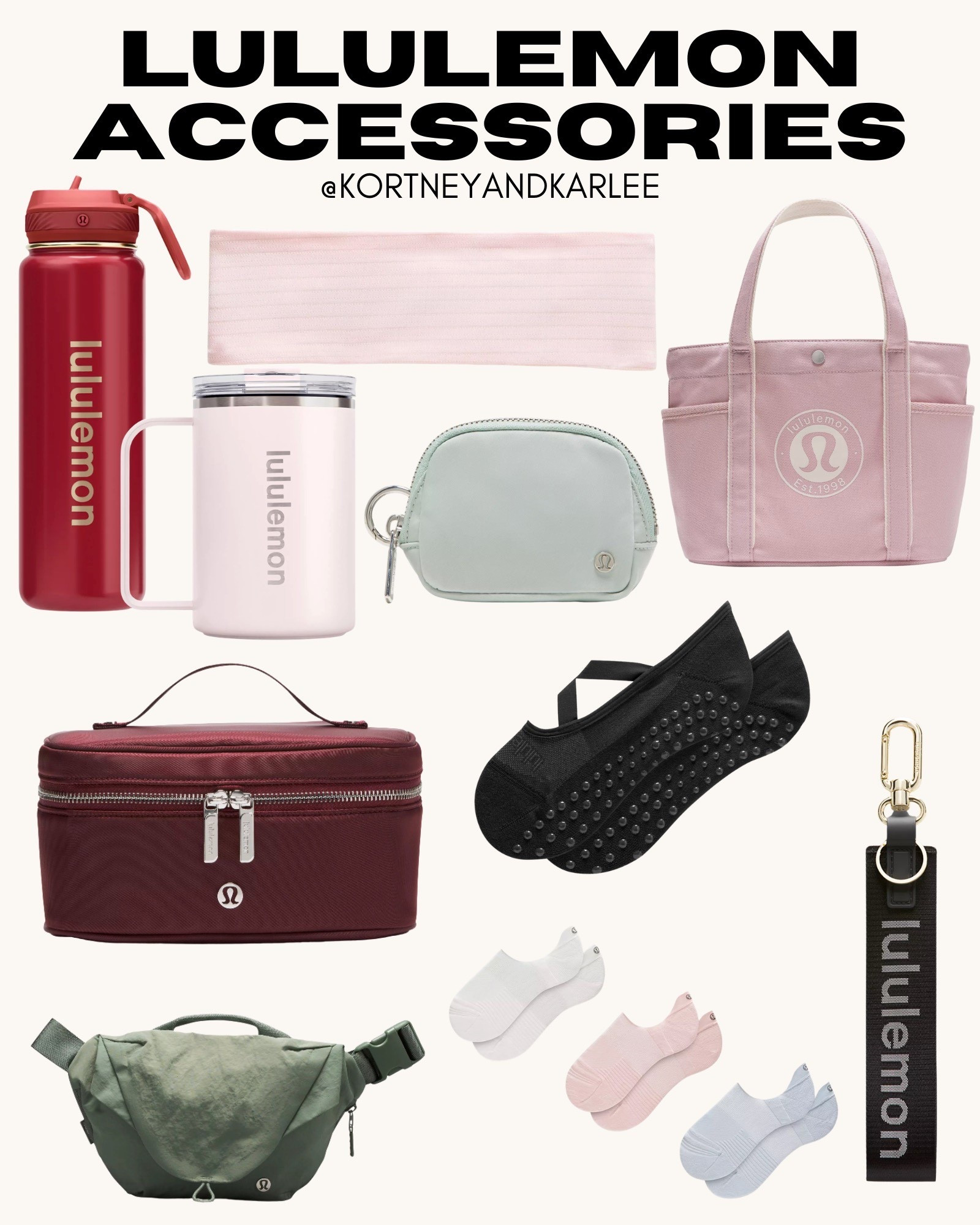 Lululemon Accessories! 

Kortney and Karlee | #kortneyandkarlee #LTKfindsunder50 #LTKfindsunder100 #LTKtravel 