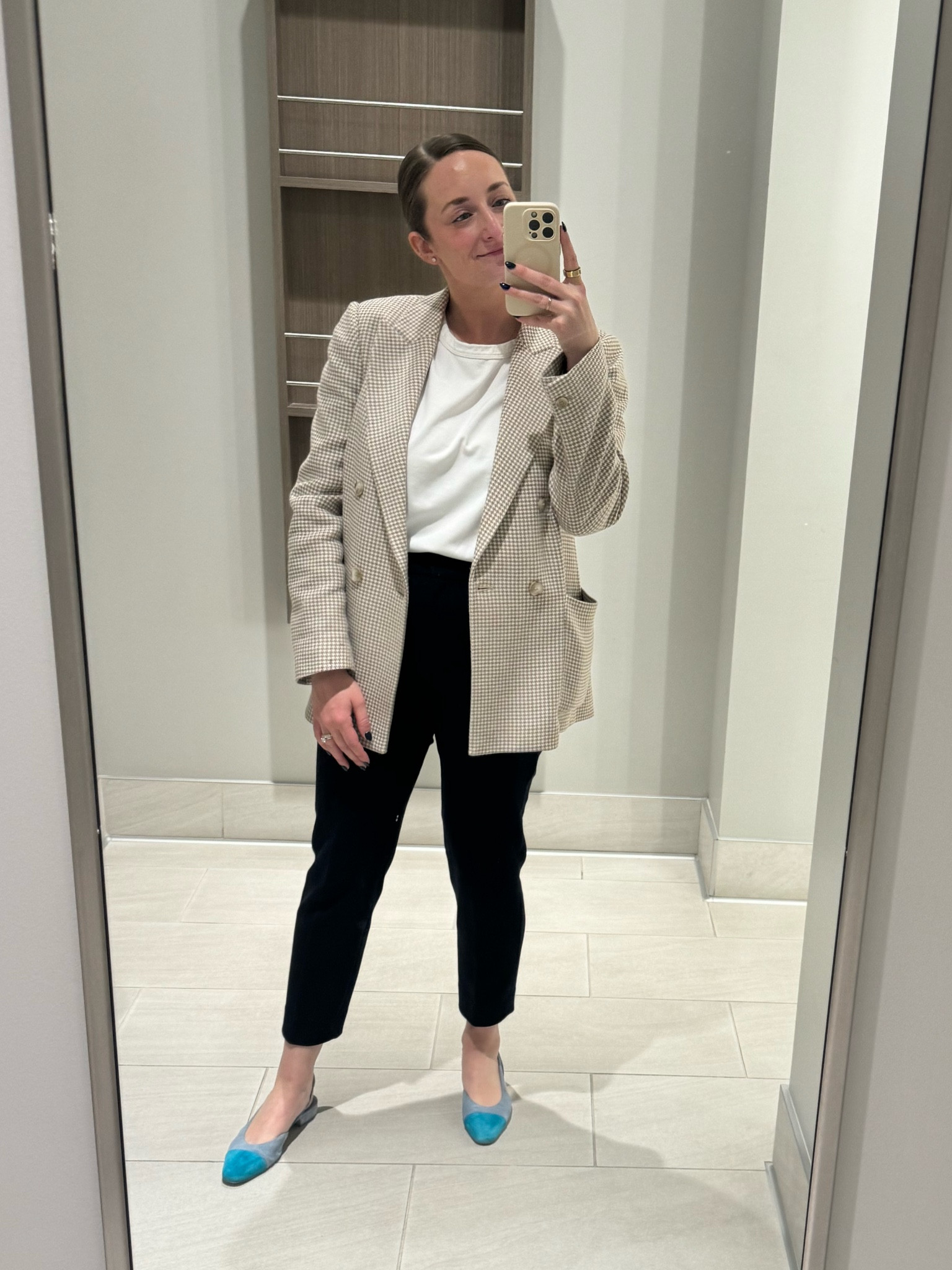 Easy meeting day outfit. I love tossing a blazer over a tee shirt to up the professionalism

#LTKMidsize #LTKStyleTip #LTKWorkwear