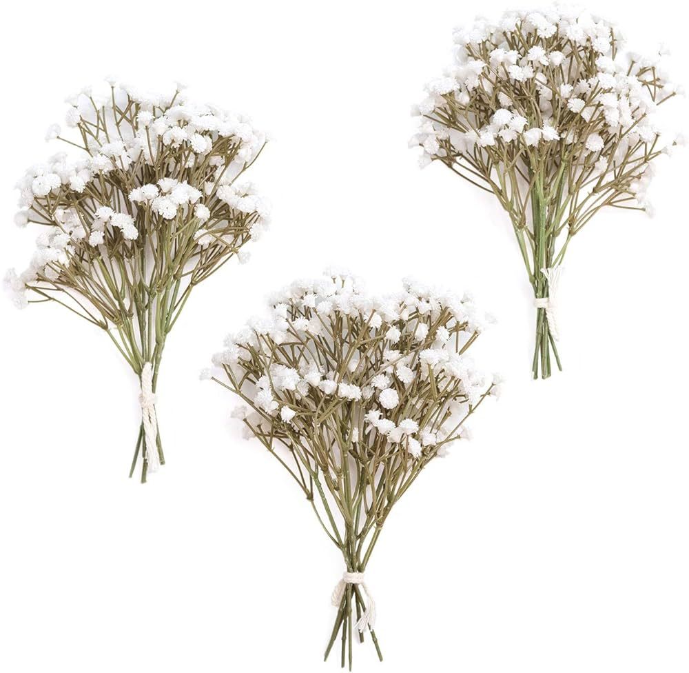 This item:  Ling's Moment Artificial Baby's Breath, 18pcs Gypsophila Greenery Spray White Flowers... | Amazon (US)