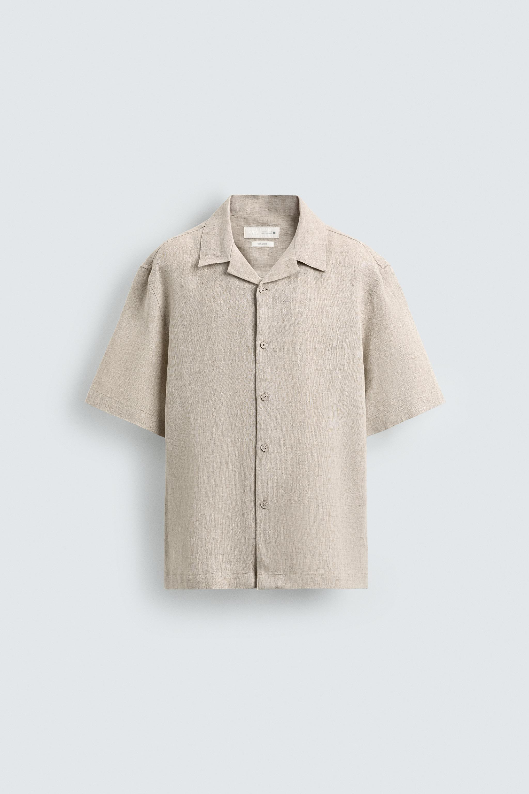 100% LINEN RELAXED FIT SHIRT | Zara UK