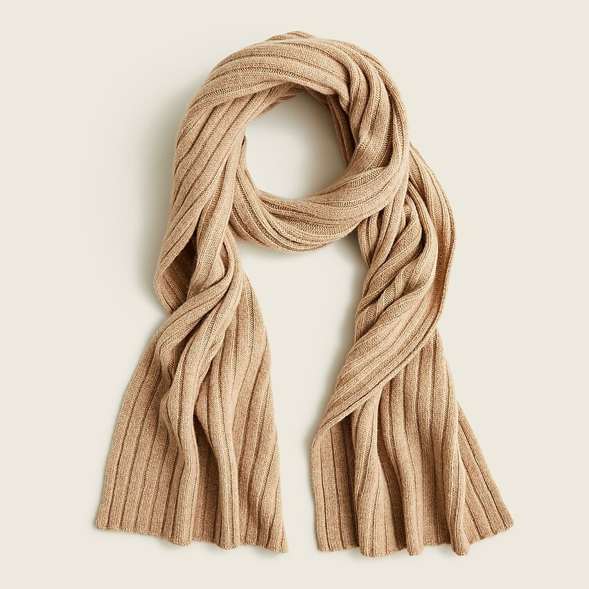 Ribbed cashmere scarf | J. Crew US