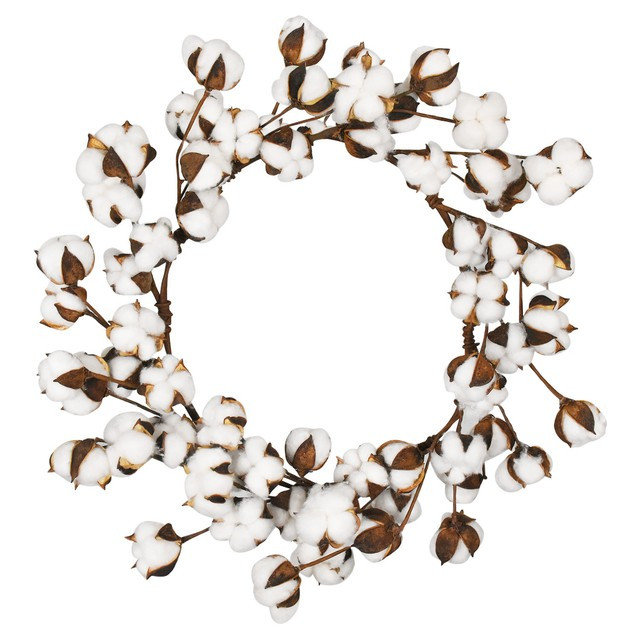 Artificial Cotton Boll Wreath Rustic Farmhouse Vintage Wreath Door Home Decor | eBay | eBay US