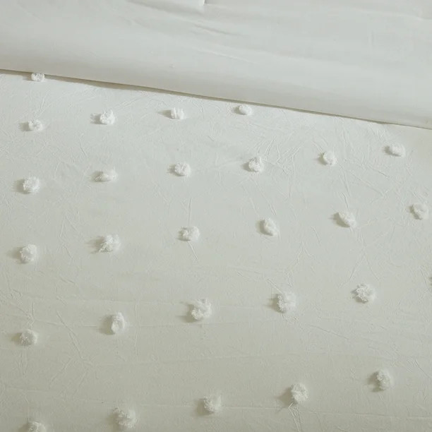 Home Essence Apartment Kay Cotton Jacquard Duvet Cover Set, Ivory, Full/Queen | Walmart (US)