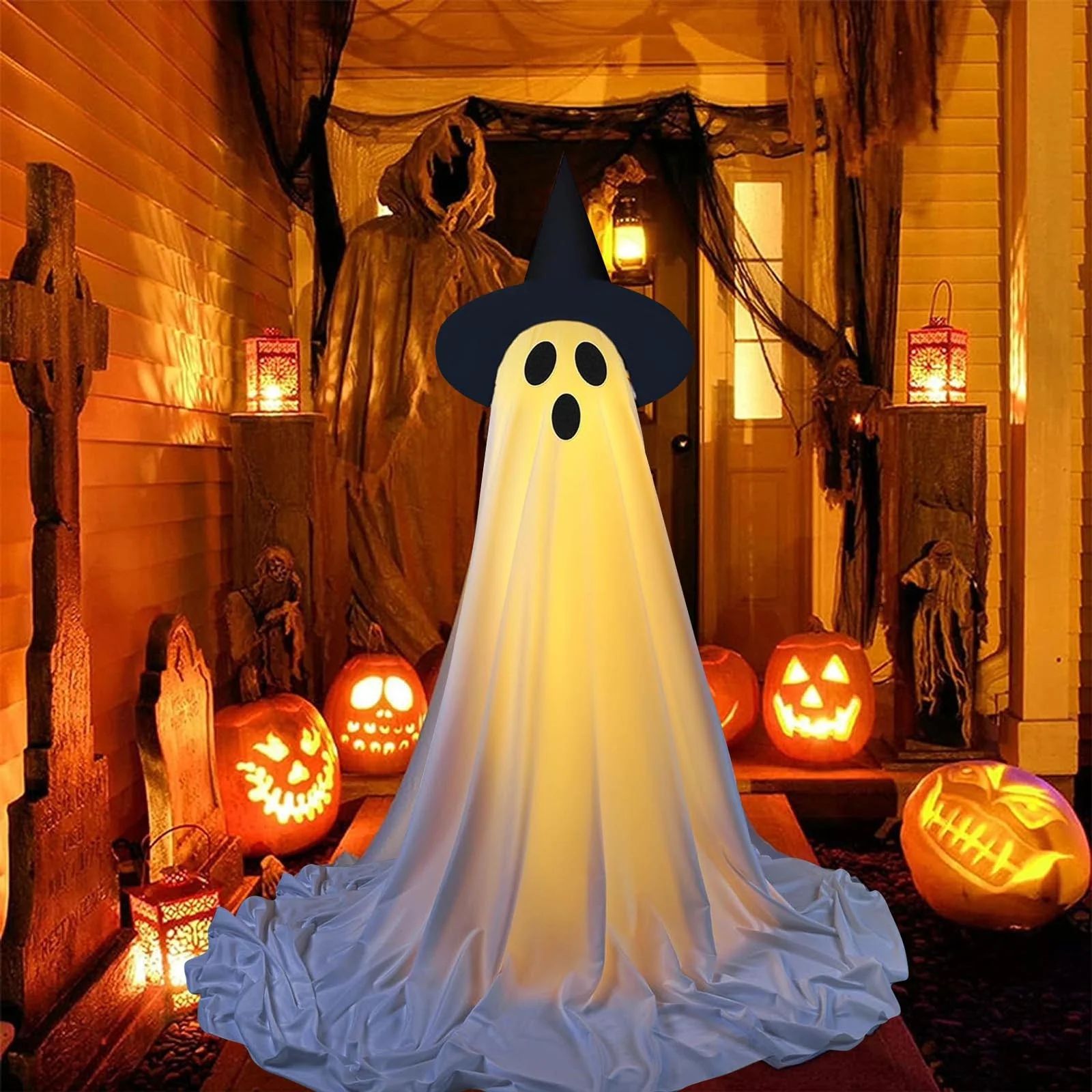 JLFNYA Halloween Decorations Outdoor,Halloween Lights Up Ghost Kit,Cute Halloween Decorations Ind... | Walmart (US)