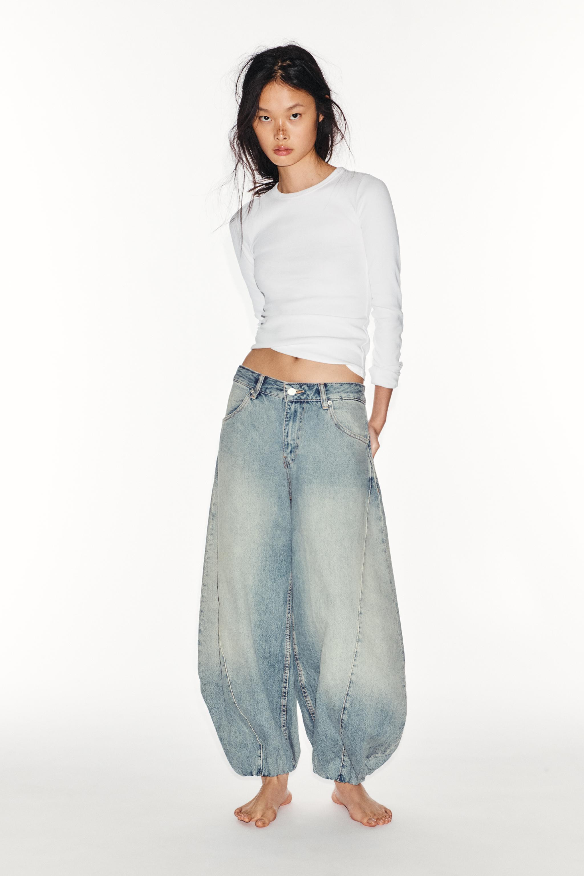 TRF MID-RISE VOLUME JEANS WITH CUFFS | Zara US