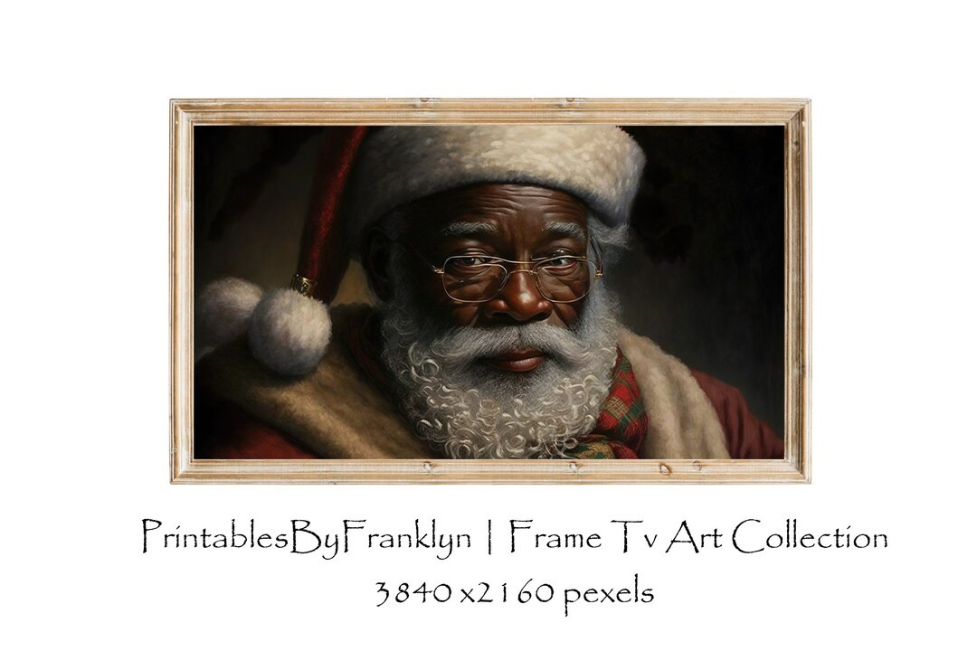 Samsung Frame TV Art Black Santa Clause 3 Santa Clause Frame - Etsy | Etsy (US)