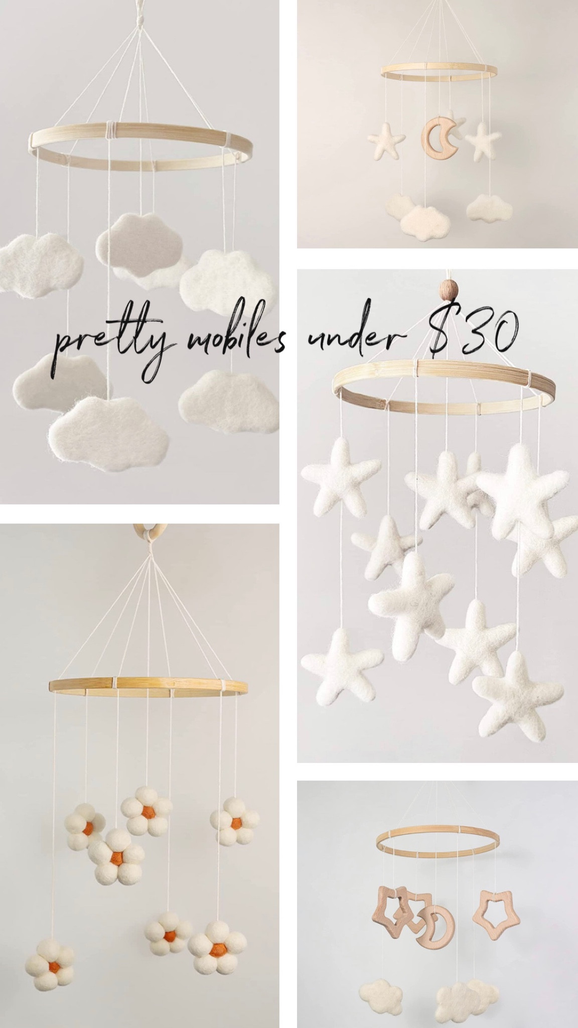 Pretty crib mobiles under $30 ☁️ crib mobile, nursery, baby, decor, newborn, clouds, stars, gender neutral

#LTKbaby #LTKbump #LTKhome