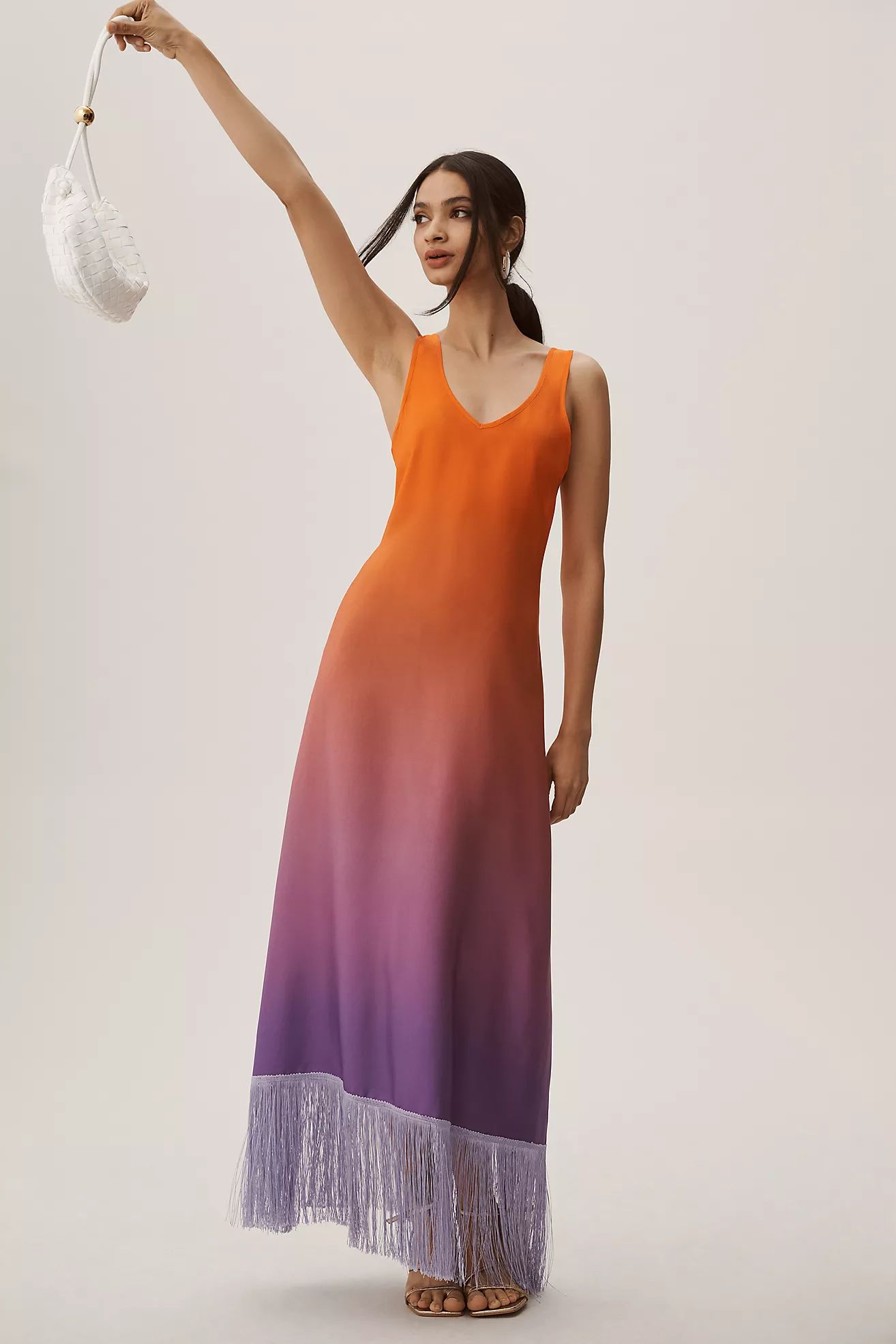Delfi Collective Scoop-Neck Ombre Fringe Dress | Anthropologie (US)