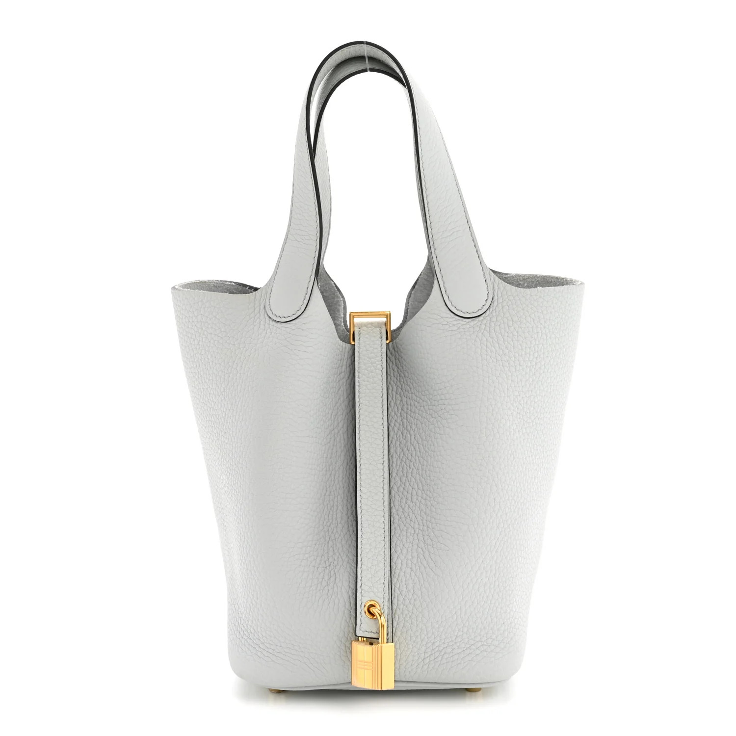 Taurillon Clemence Picotin Lock 18 PM Bleu Pale | FASHIONPHILE (US)