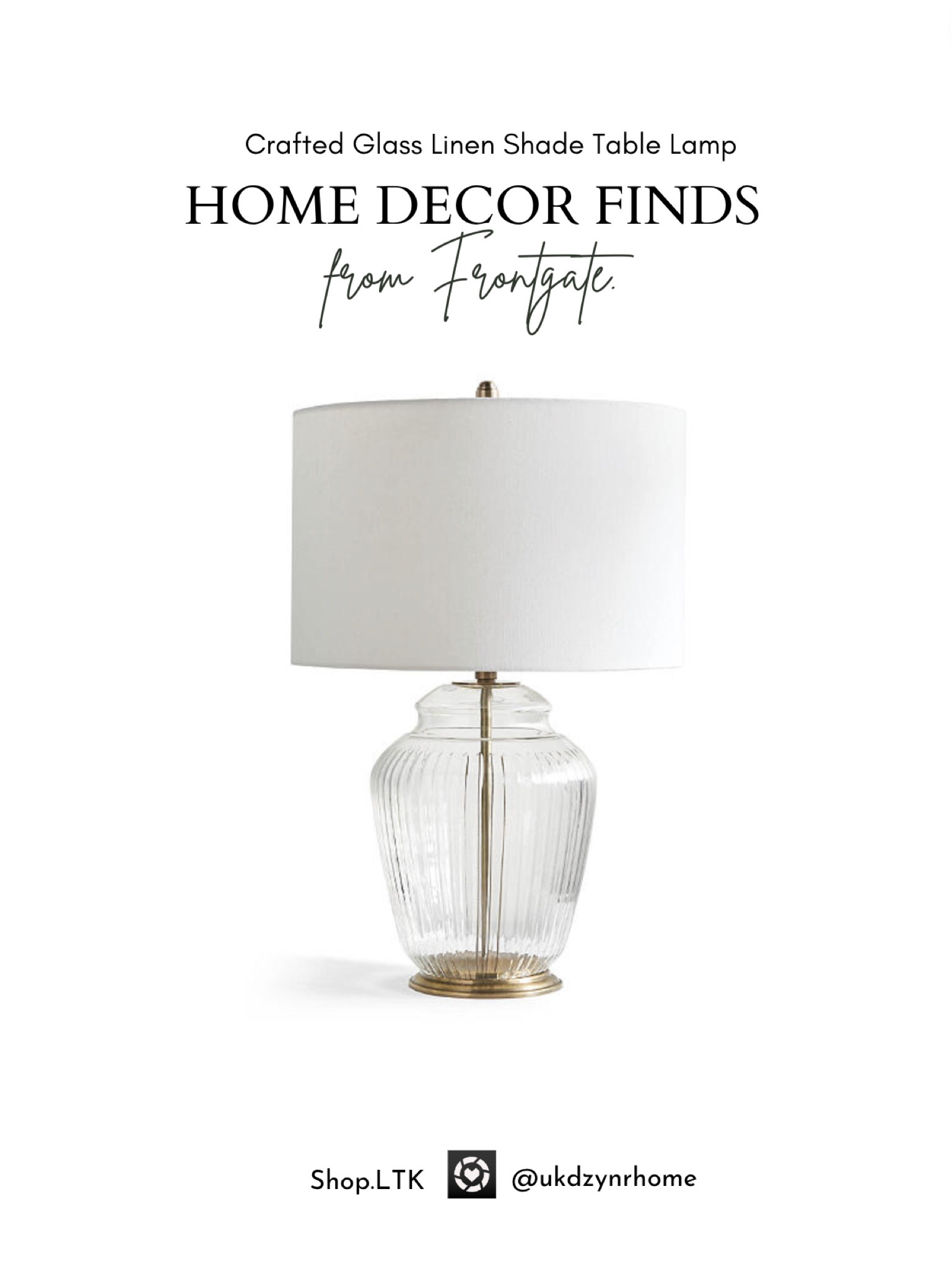 Crafted Glass Linen Shade Table Lamp



#LTKFind #LTKhome