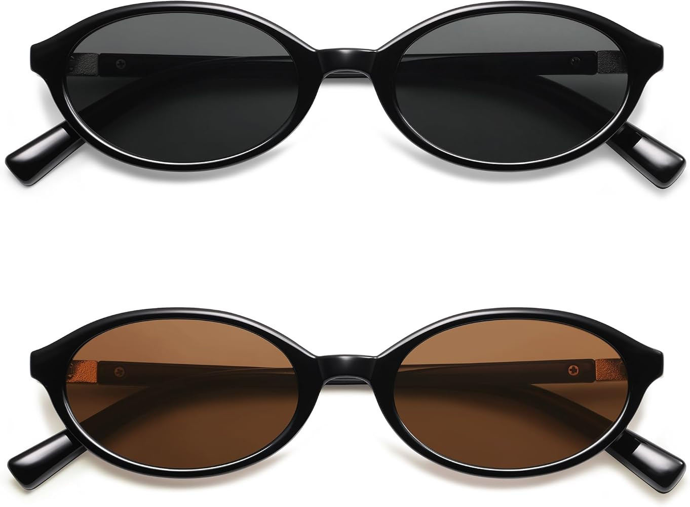 Retro Oval Sunglasses for Women Men Small 90s Trendy Vintage Fashion Trendy Funny Sun Glasses 202... | Amazon (US)