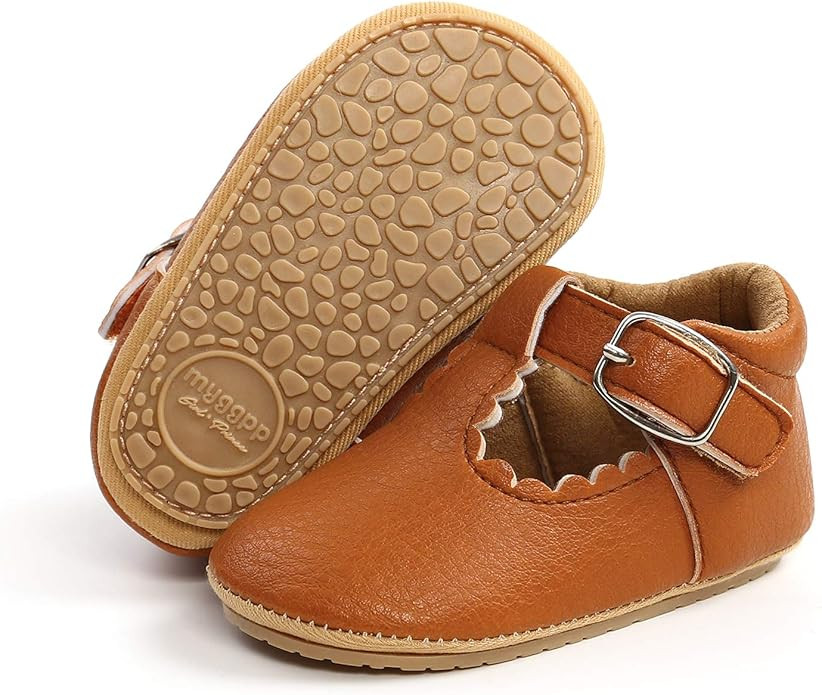 SOFMUO Baby Boys Girls Lace Up Leather Sneakers Soft Rubber Sole Infant Moccasins Newborn Oxford ... | Amazon (US)