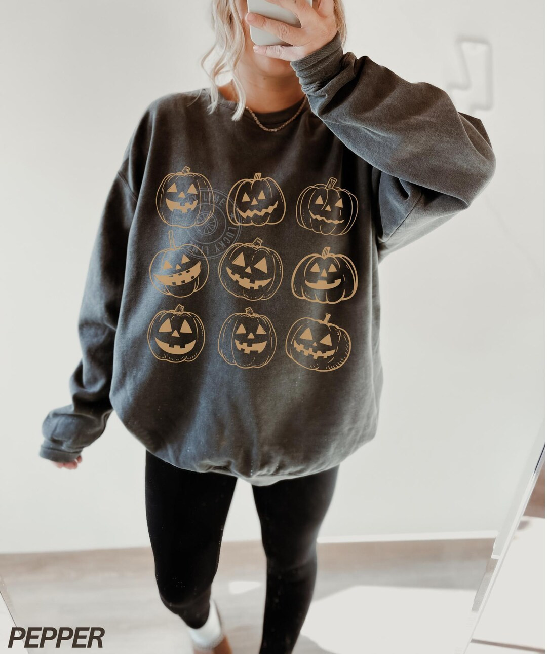 Comfort Colors® Pumpkin Sweatshirt, Halloween Sweatshirt, Jack O Lantern Shirt, Spooky Season, F... | Etsy (US)