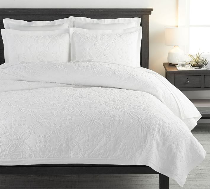 Candlewick Cotton Quilt & Shams - White | Pottery Barn (US)