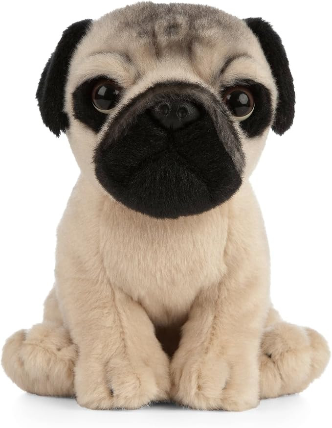 Living Nature Pug Puppy Stuffed Animal | Fluffy Dog Animal | Soft Toy for Kids | 6 inches | Amazon (US)