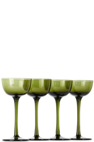 Green Host Liqueur Glass Set, 4 pcs | SSENSE