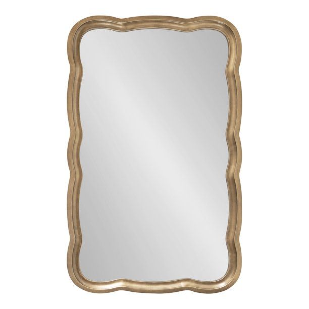 Kate and Laurel Hatherleigh Scallop Wooden Wall Mirror, 24 x 38, Antique Gold, Farmhouse Scallope... | Walmart (US)
