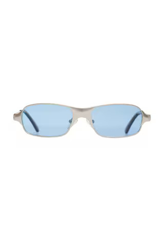 BRU Eyewear Aitken Rectangle Sunglasses in Sky from Revolve.com | Revolve Clothing (Global)