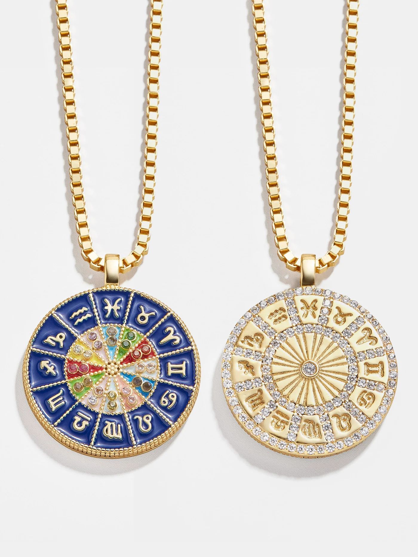 18K Gold Reversible Medallion Necklace - Astro | BaubleBar (US)
