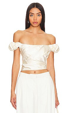 LoveShackFancy Ileana Top in Cream from Revolve.com | Revolve Clothing (Global)
