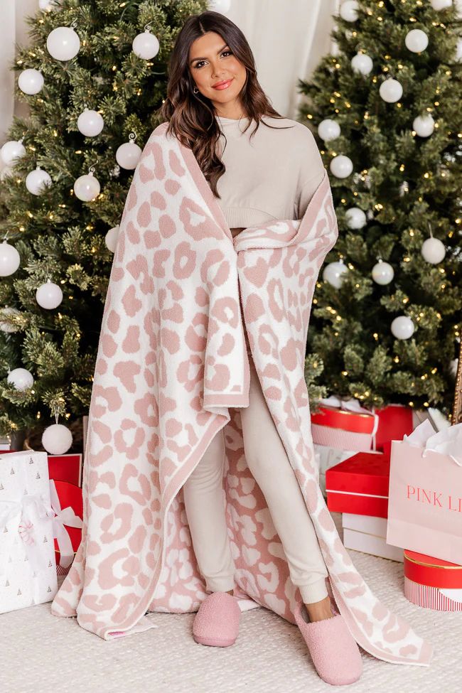 Keep You Warm Pink Leopard Print Blanket DOORBUSTER | Pink Lily