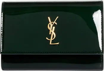 Saint Laurent Small Cassandre Patent Leather Envelope Wallet | Nordstrom | Nordstrom
