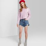 Women's High-Rise Frayed Hem Jean Shorts - Wild Fable™ (Regular & Plus) | Target