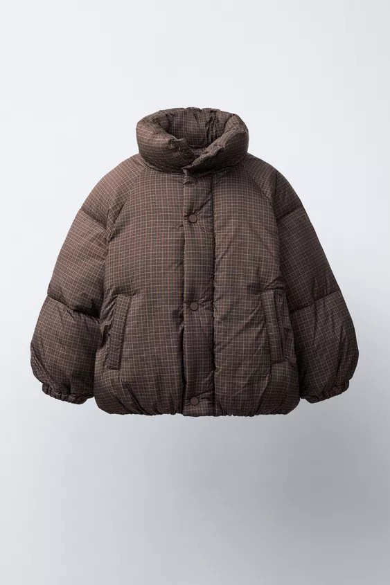 CHECK PUFFER JACKET | Zara UK